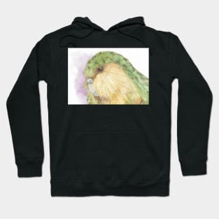 watercolor kakapo owl parrot portrait painting Hoodie